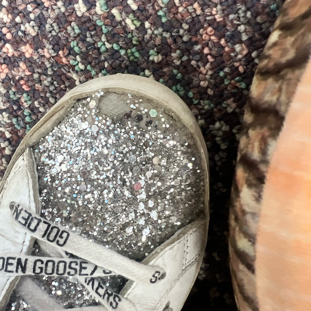 Authentic Golden Goose Superstar glitter white & silver sneaker - Picture 8 of 11
